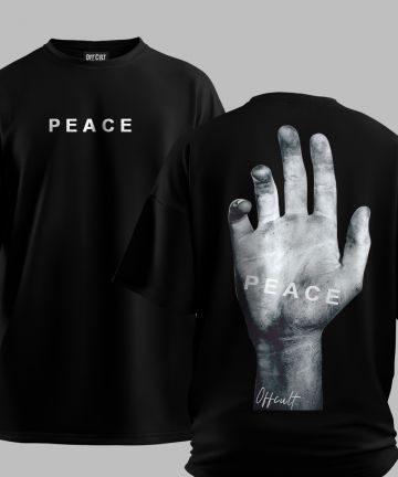 Hand Of Peace Black Regular T-shirts