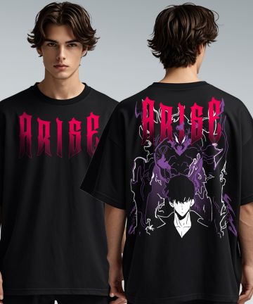 Solo Leveling Arise Black Oversized T Shirt	