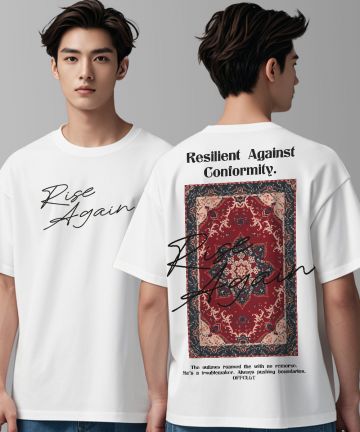 Rise Again White Oversized T Shirt	