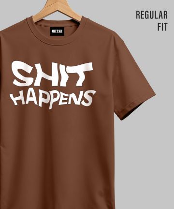 Happens Mocha Regular T Shirt