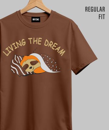 Living the Dream Mocha Regular T Shirt