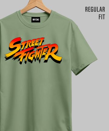 Street Fighter Dark Green Regular T Shirt