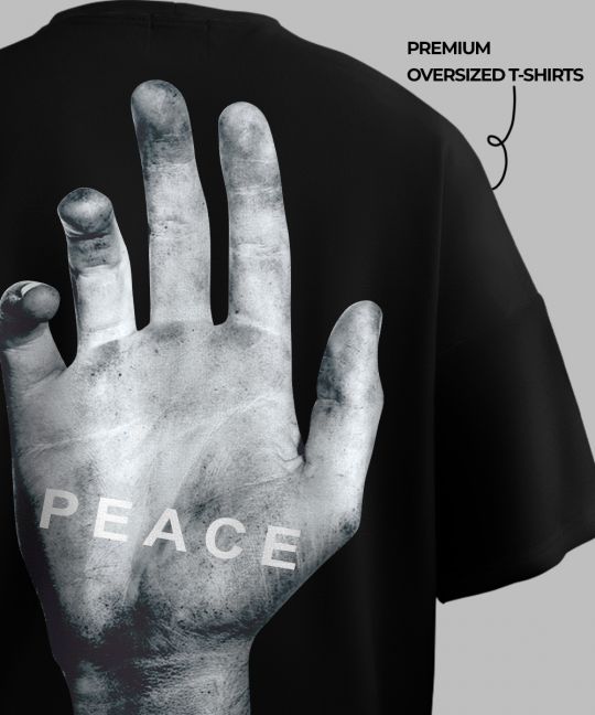 Hand Of Peace Black Regular T-shirts Image 4