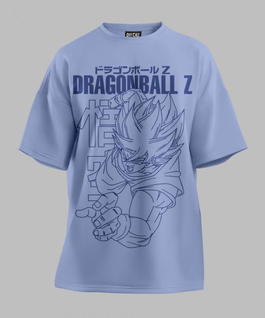Goku DZ Lavender Oversized T Shirt Image 1