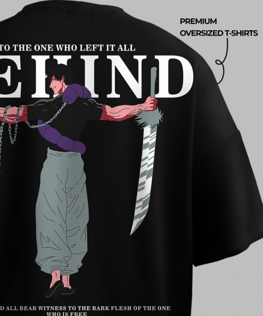 Behind The One Black Oversized T Shirt Image 4