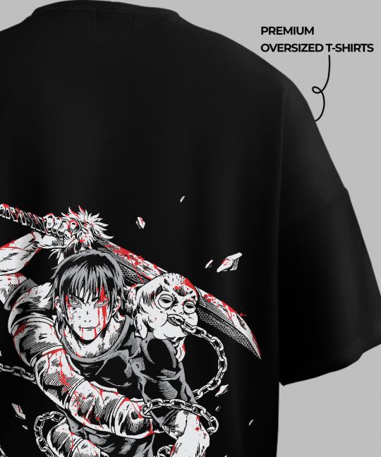 Toji Zenin Black Oversized T Shirt Image 4