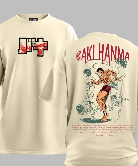 Baki Hanma Off White Oversized T Shirt Image 2