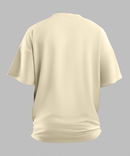 Basic Off White Oversized T Shirt Image 2