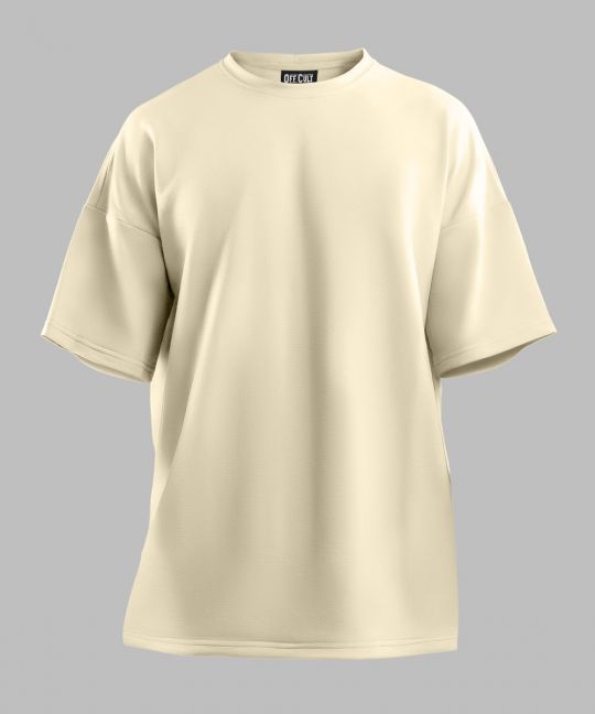 Basic Off White Oversized T Shirt Image 1