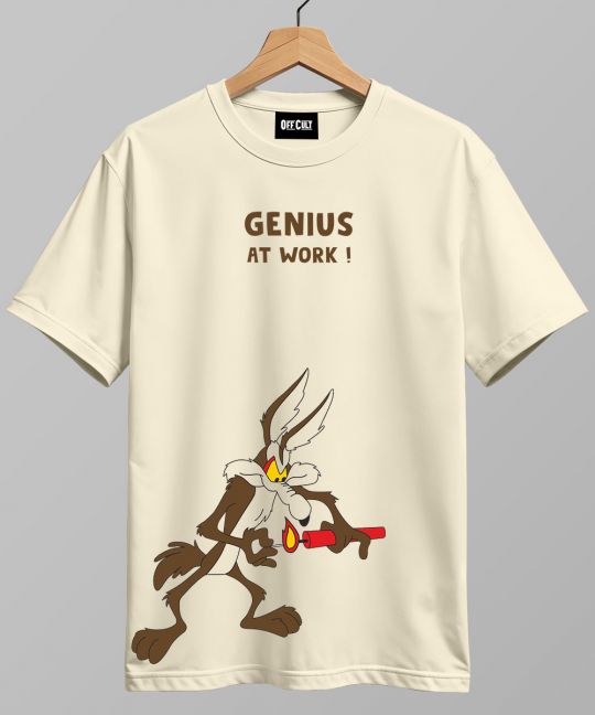 Genius At Work Off White Regular T Shirt	 Image 2