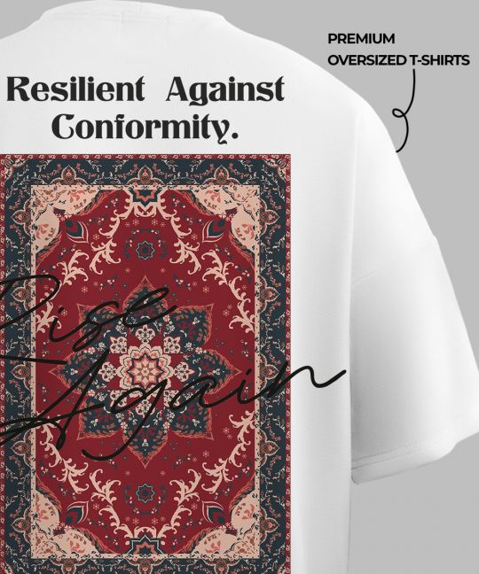 Rise Again White Oversized T Shirt	 Image 2