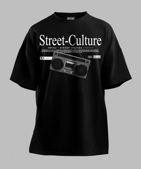 Street Culture Black Oversized T Shirt	 Image 2