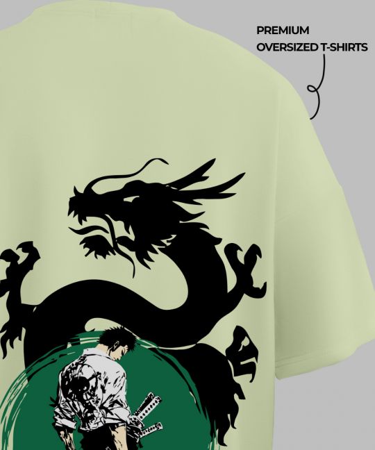 Zoro The King Of Hell Pista Green Oversized T Shirt	 Image 2