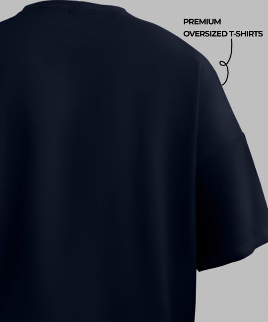 Basic Navy blue Oversized T Shirt Image 2