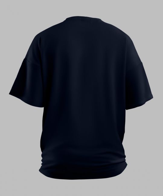 Basic Navy blue Oversized T Shirt Image 3