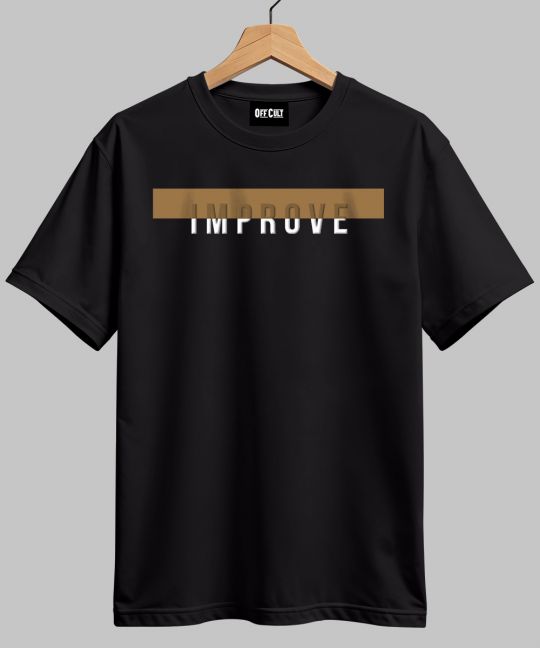Improve Black Regular T Shirt Image 2
