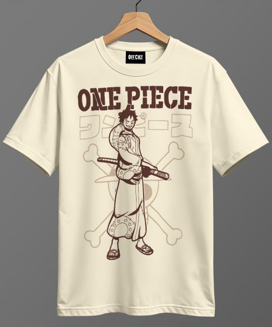 One Piece Luffy Off White Regular T Shirt Image 2