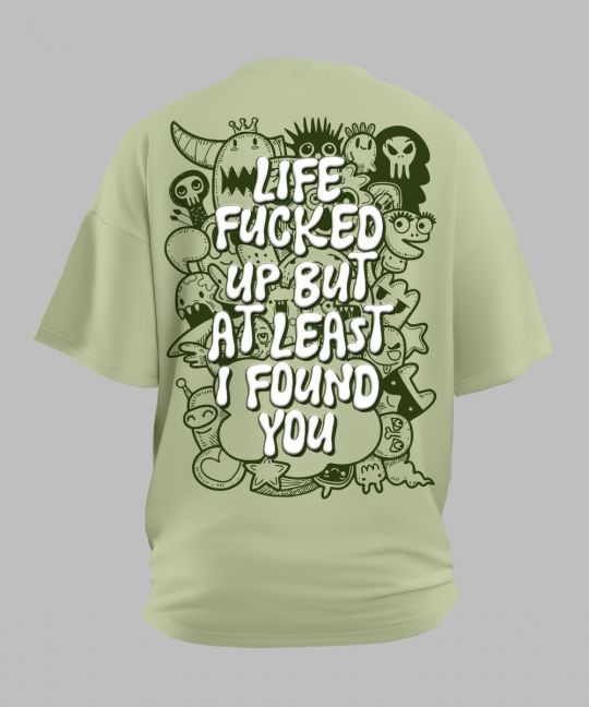 Life F Pista Green Oversized T-Shirt Image 3
