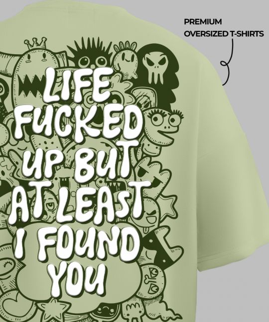 Life F Pista Green Oversized T-Shirt Image 4