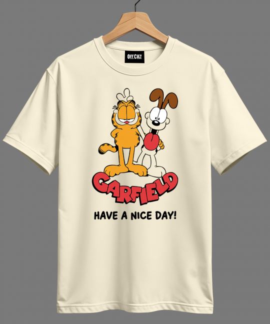 Garfield Have Nice Day Off White Regular T Shirt Image 2