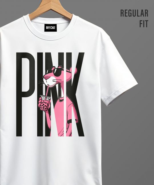 Pink Panther White Regular T Shirt Image 1