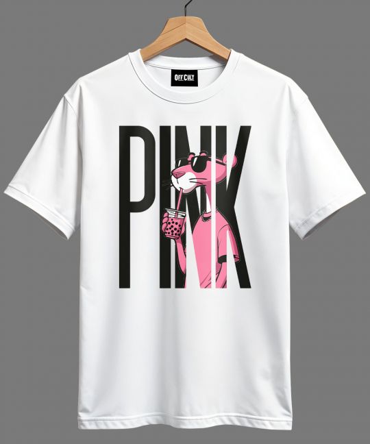 Pink Panther White Regular T Shirt Image 2