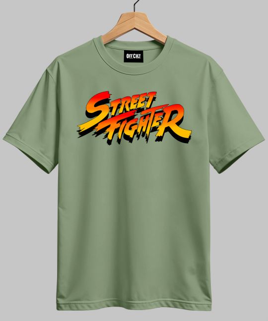 Street Fighter Dark Green Regular T Shirt Image 2