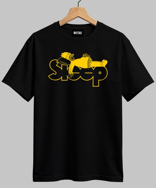 Sleep Black Regular T Shirt Image 2