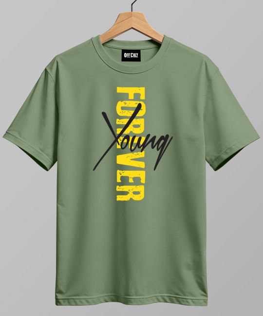 Forever Young Dark Green Regular T Shirt	 Image 2