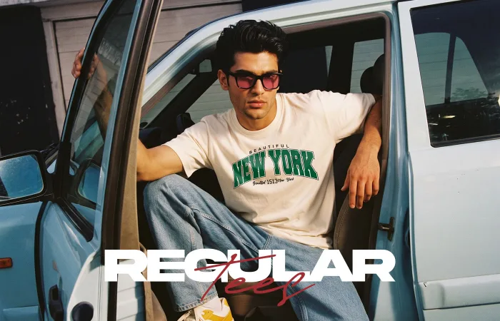 Regular fit tees — campaign banner