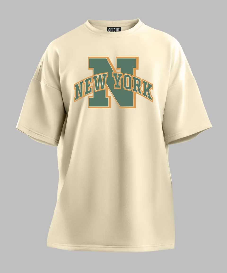 New York Off White Oversized T Shirt