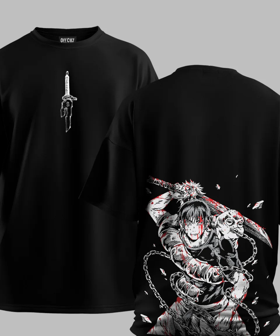 Toji Zenin Black Oversized T Shirt