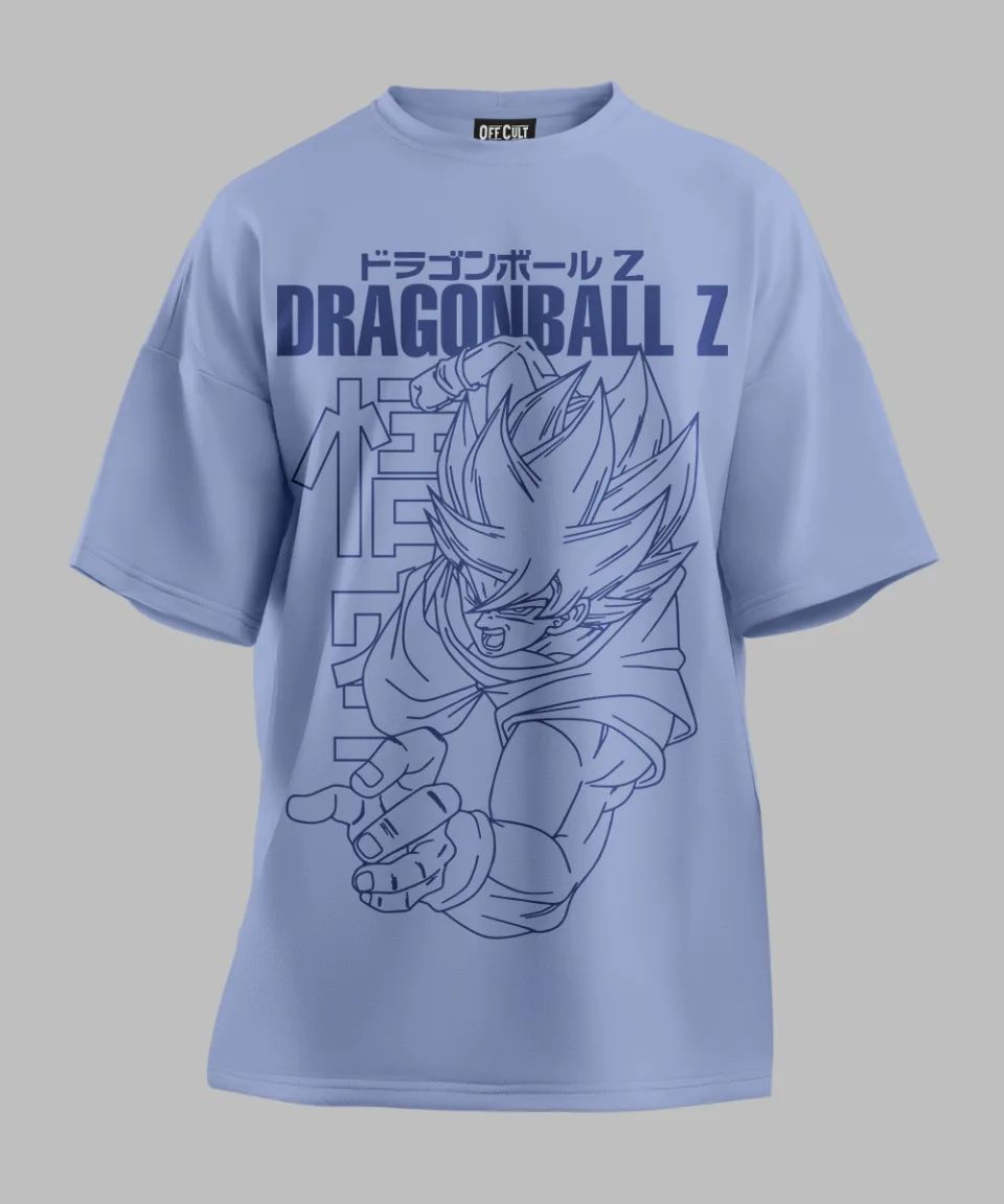 Goku DZ Lavender Oversized T Shirt