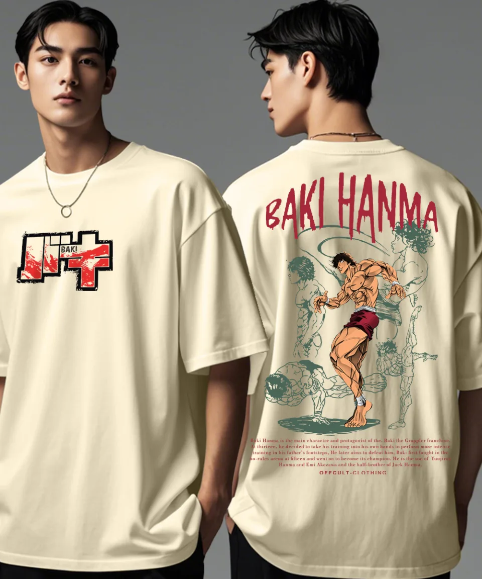 Baki Hanma Off White Oversized T Shirt