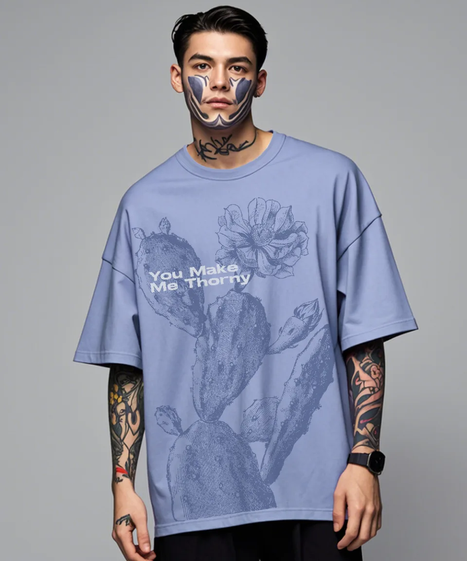 Thorny Lavender Oversized T Shirt