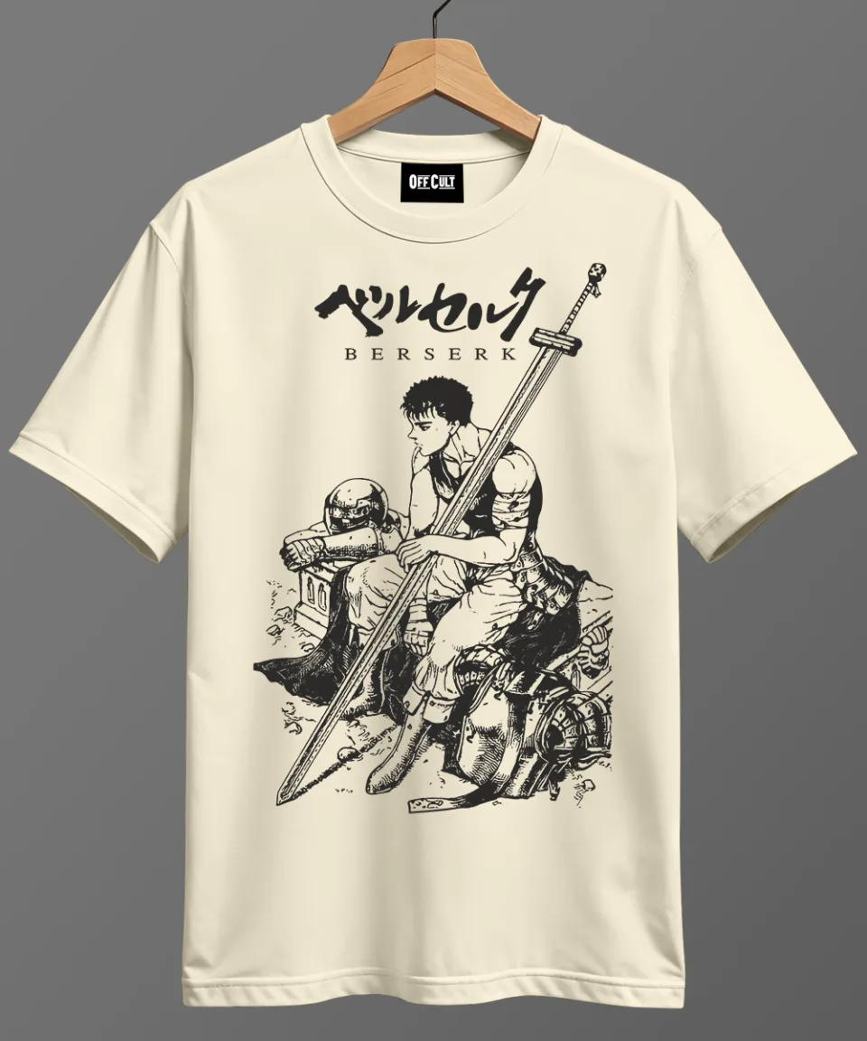 Berserk Off White Regular T Shirt — back