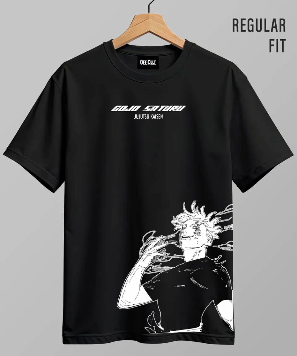 Gojo Black Regular T Shirt — back