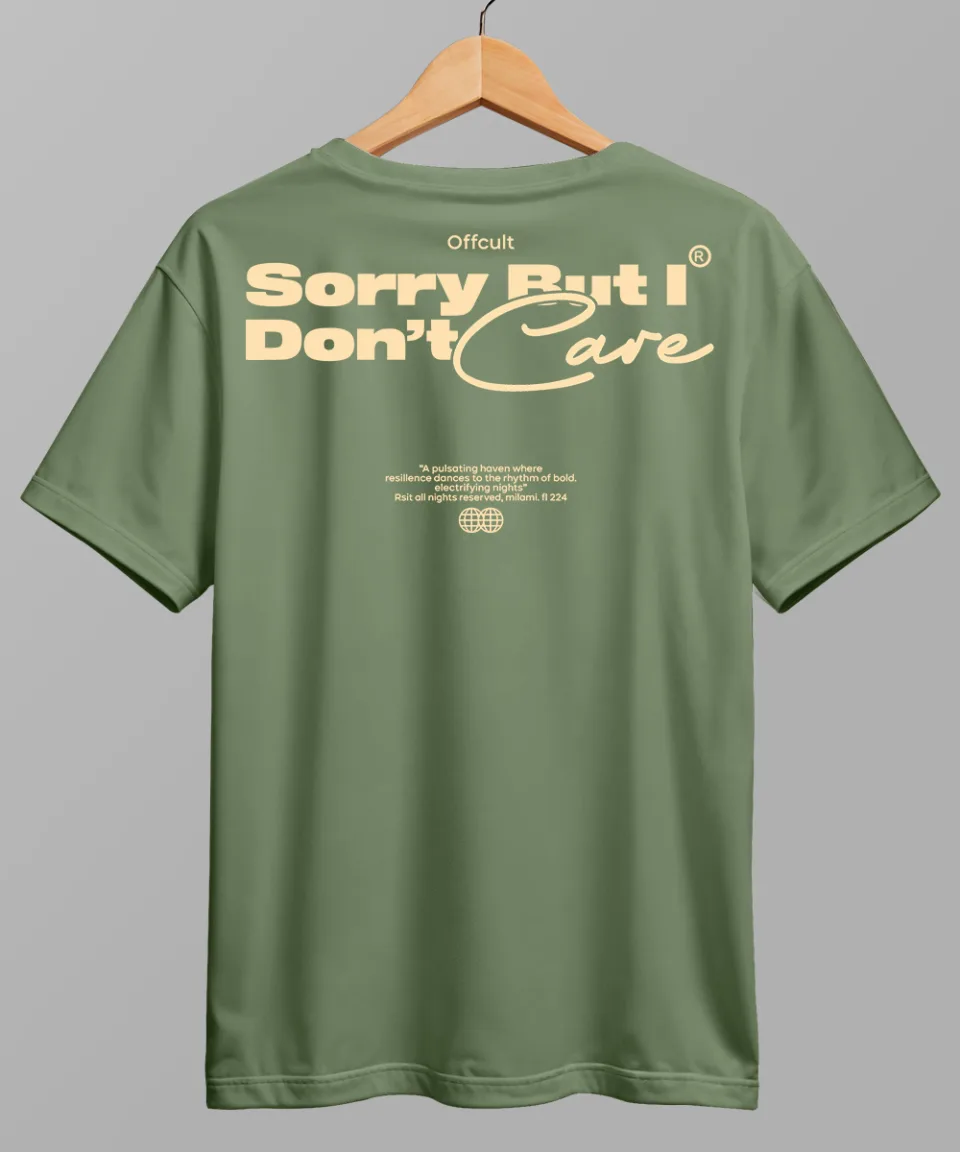 Sorry Dark Green Regular T Shirt — detail