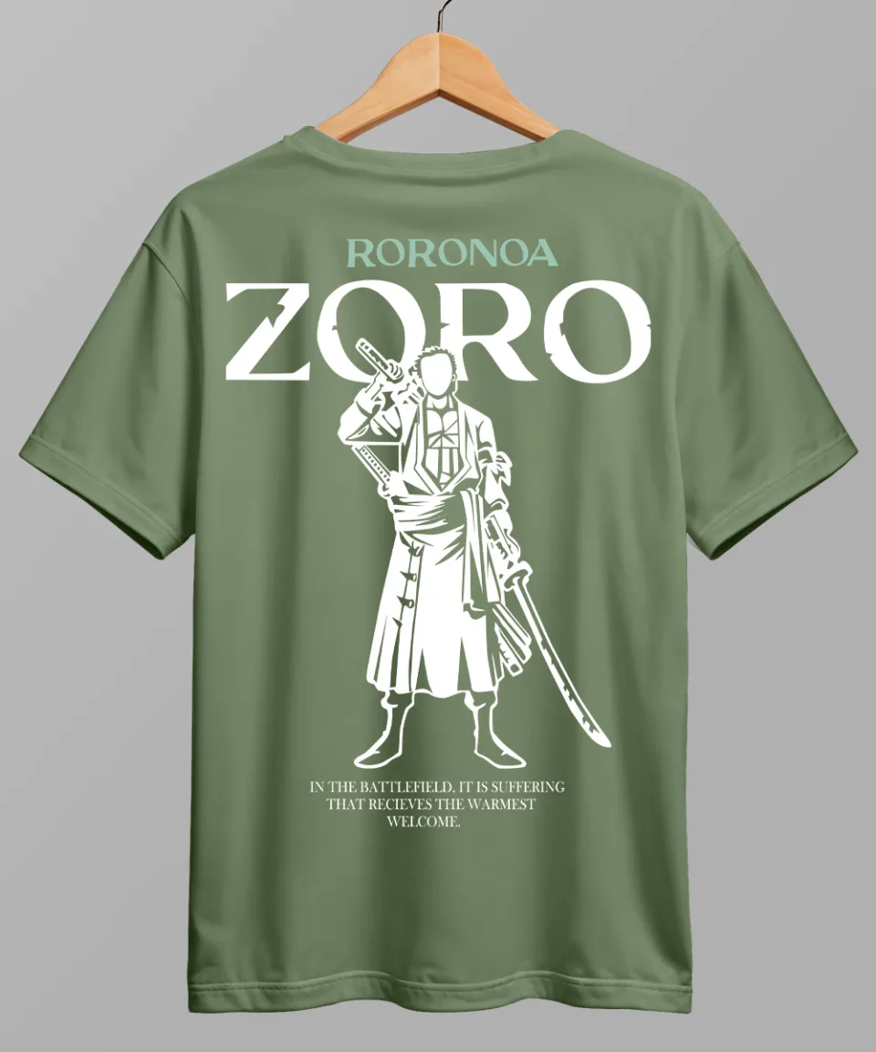 Zoro Dark Green Regular T Shirt — detail