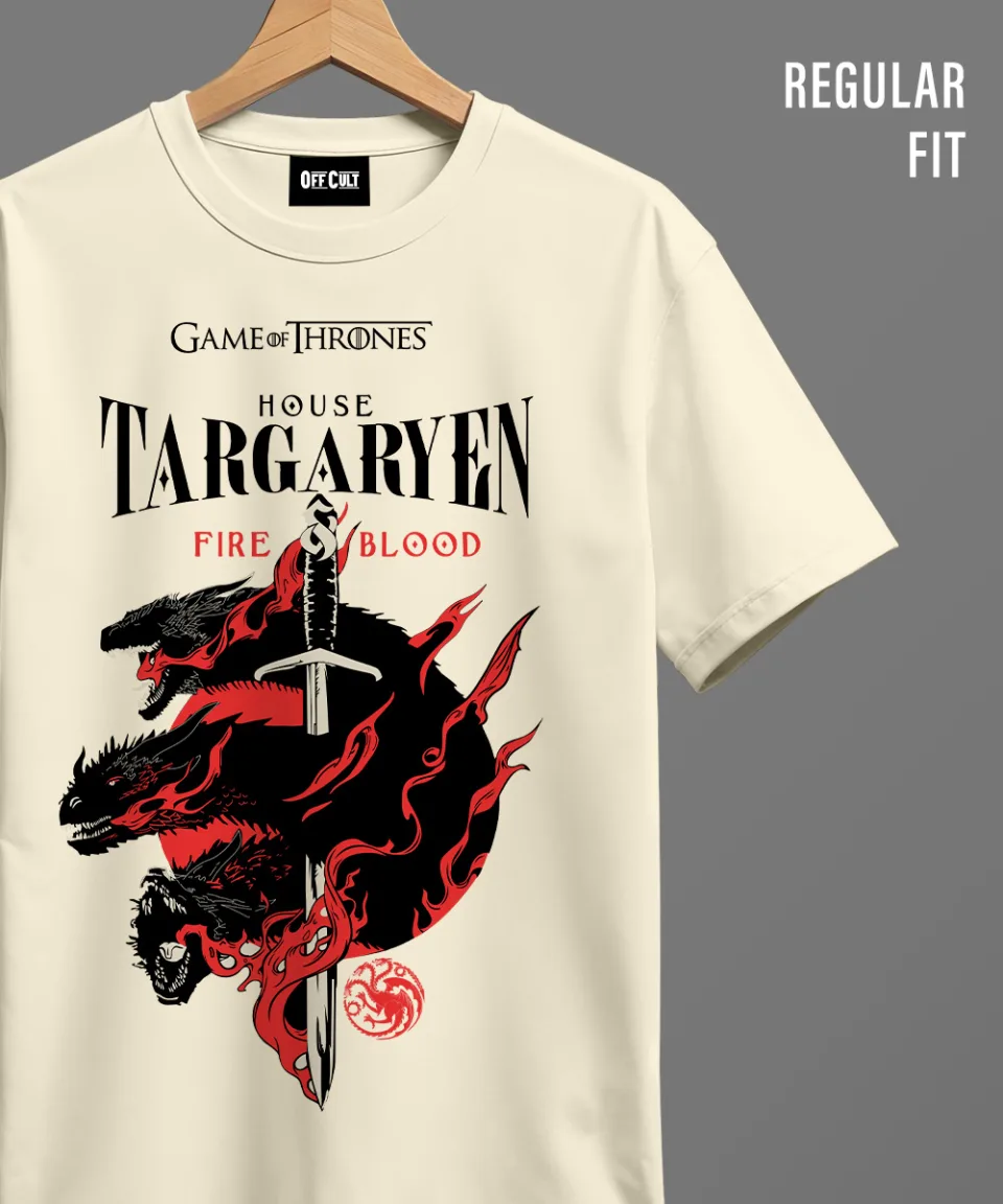 Fire Blood Off White Regular T Shirt