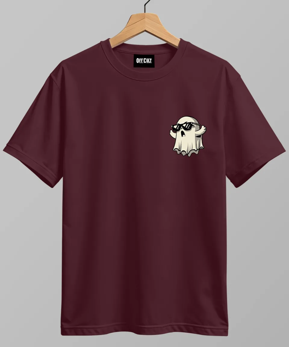 Ghost Pocket Wine Regular T Shirt — back
