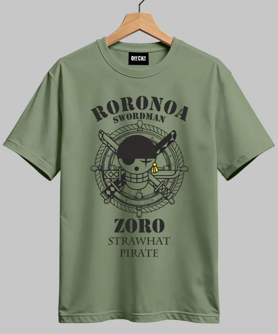 Roronoa Dark Green Regular T Shirt — back