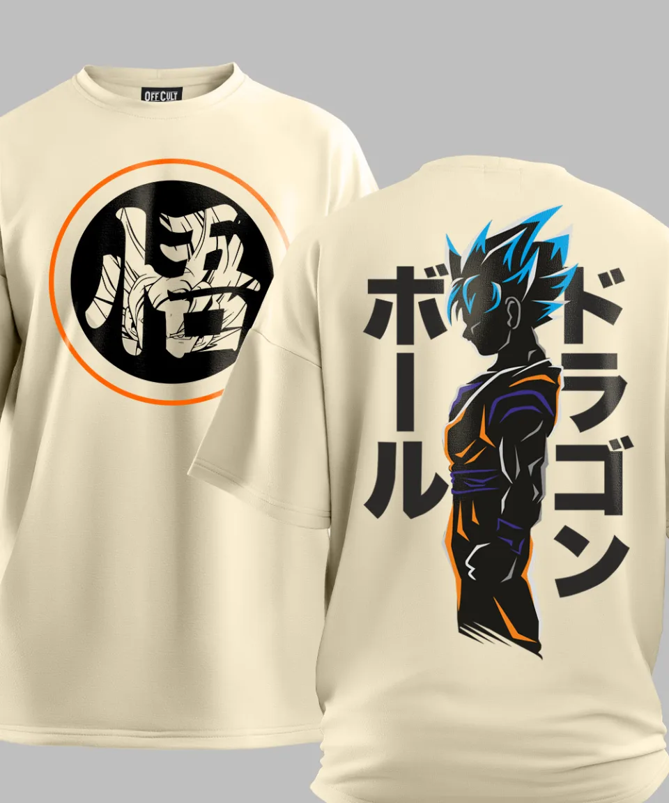 Goku Off White Oversized T Shirt