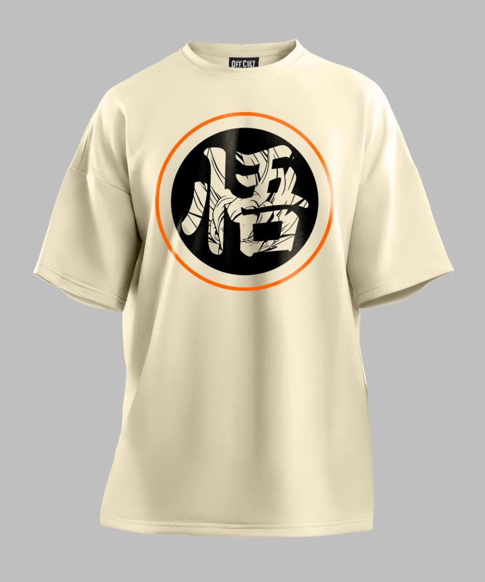 Goku Off White Oversized T Shirt — back