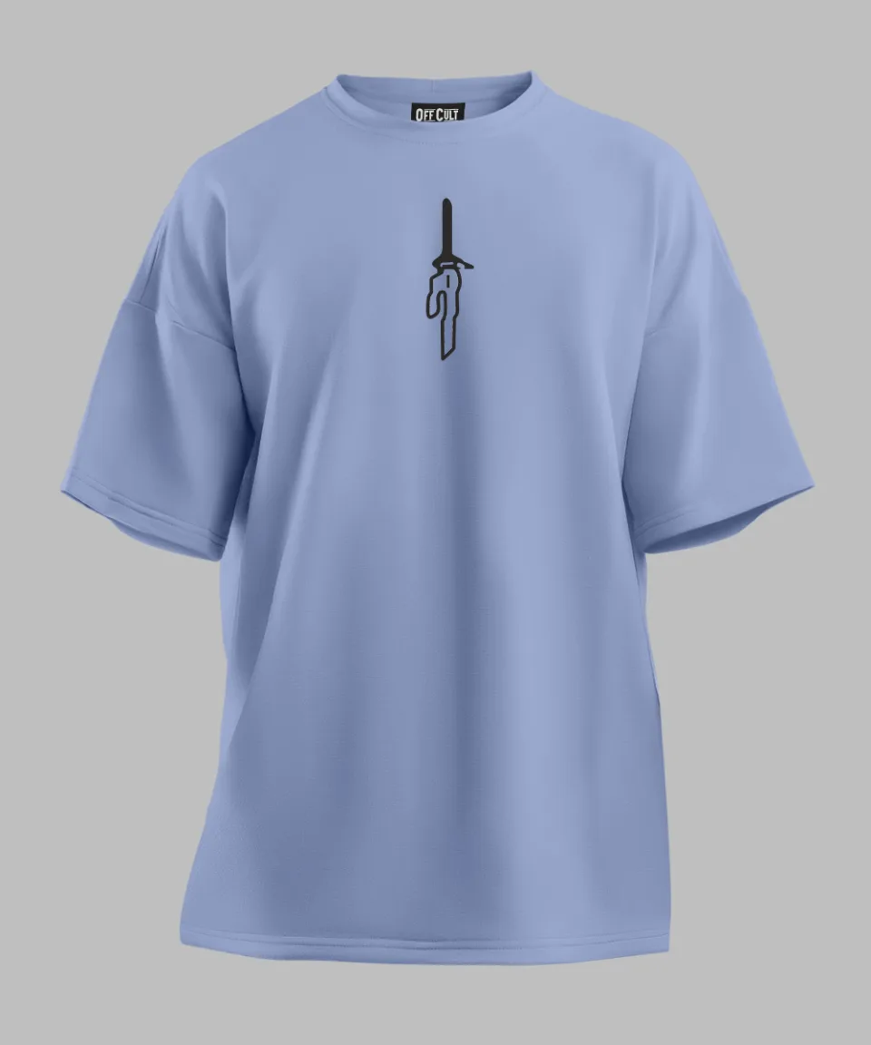 Toji Lavender Oversized T Shirt — detail