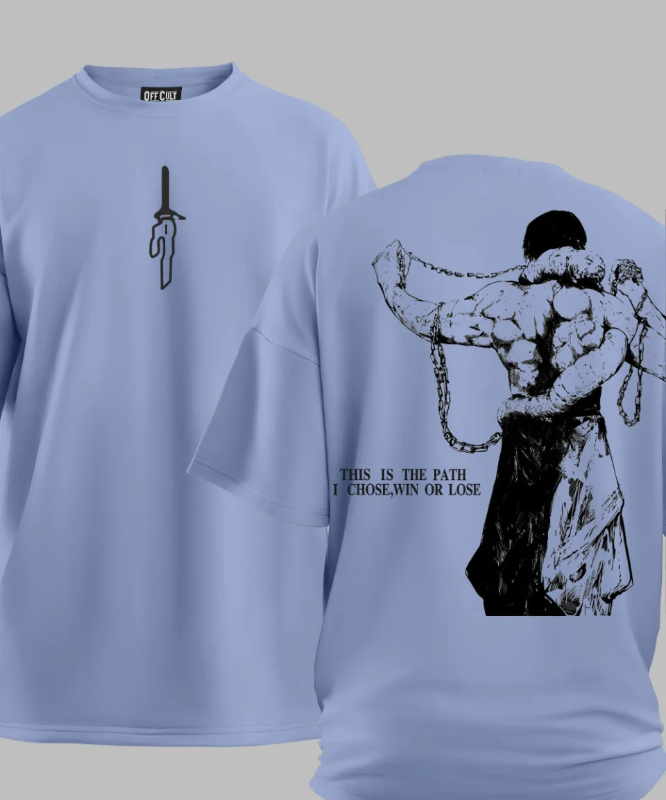 Toji Lavender Oversized T Shirt — back