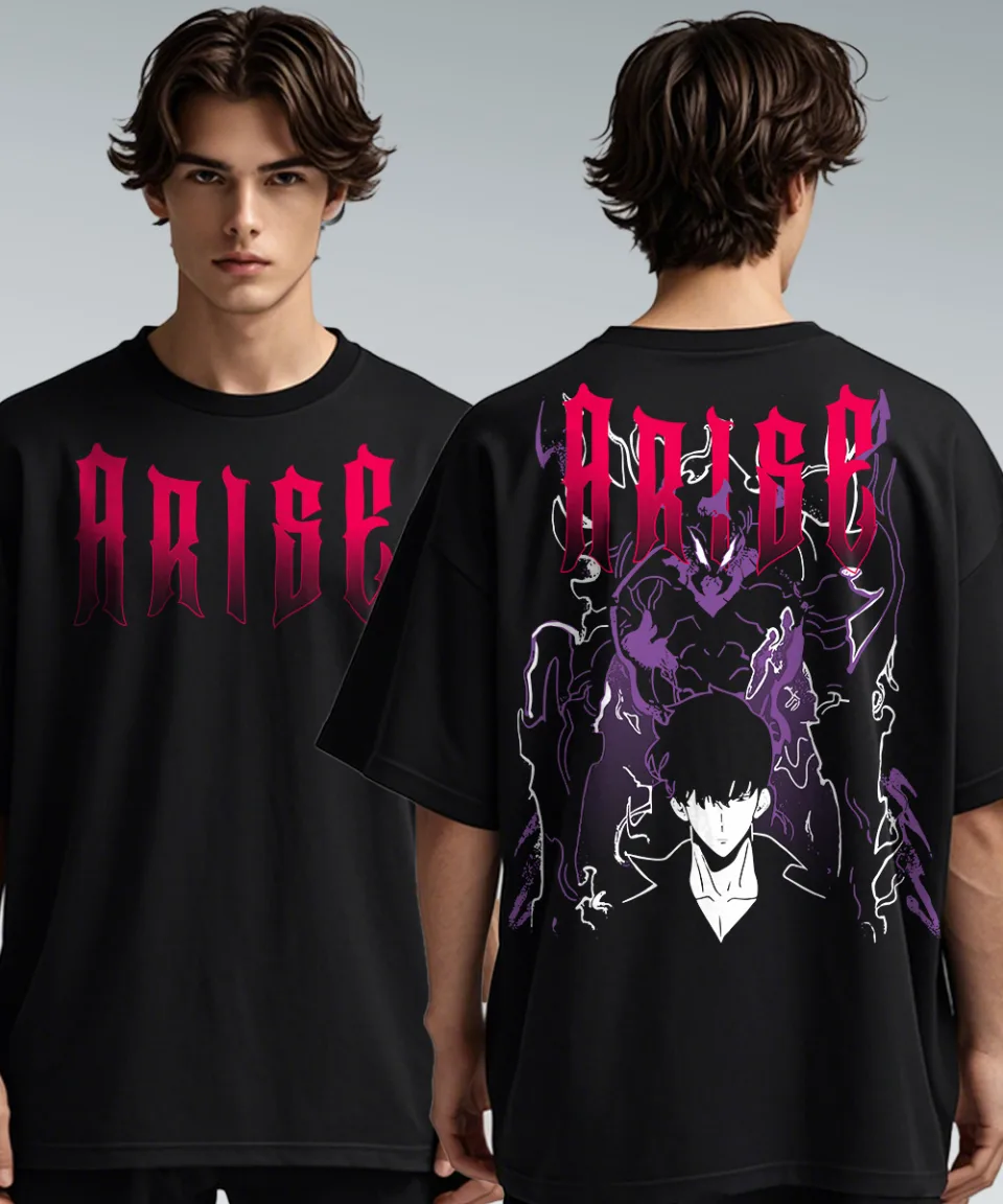 Solo Leveling Arise Black Oversized T Shirt