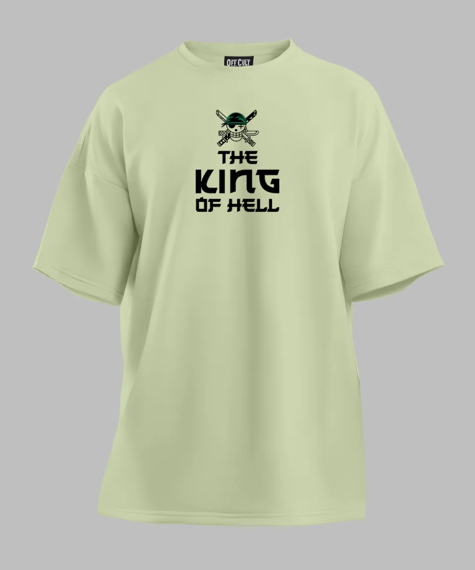 Zoro The King Of Hell Pista Green Oversized T Shirt — detail