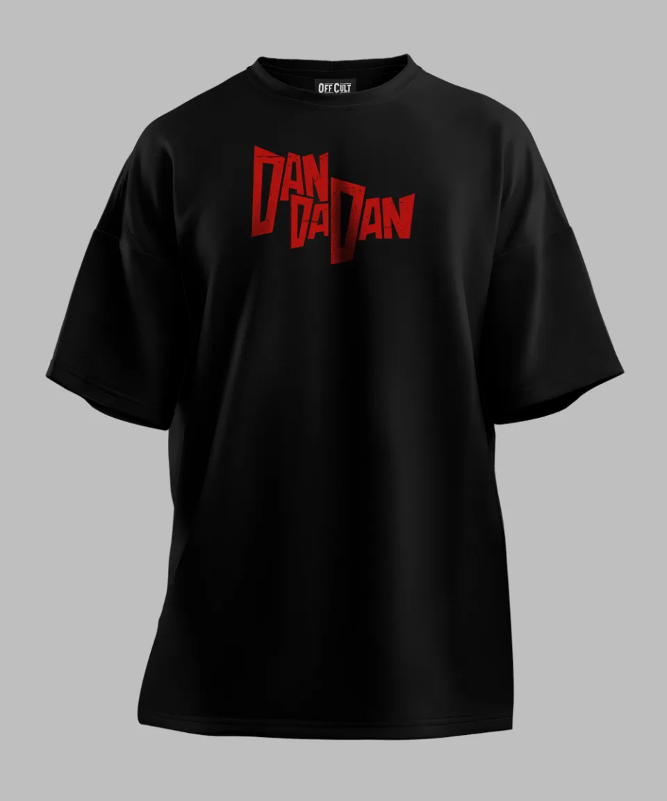 Dan dan Black Oversized T Shirt — back