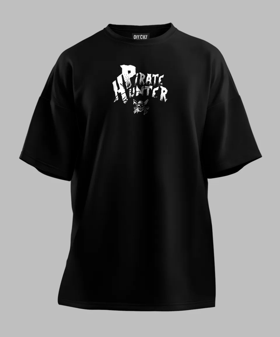 Pirate hunter Zoro Black Oversized T Shirt — back